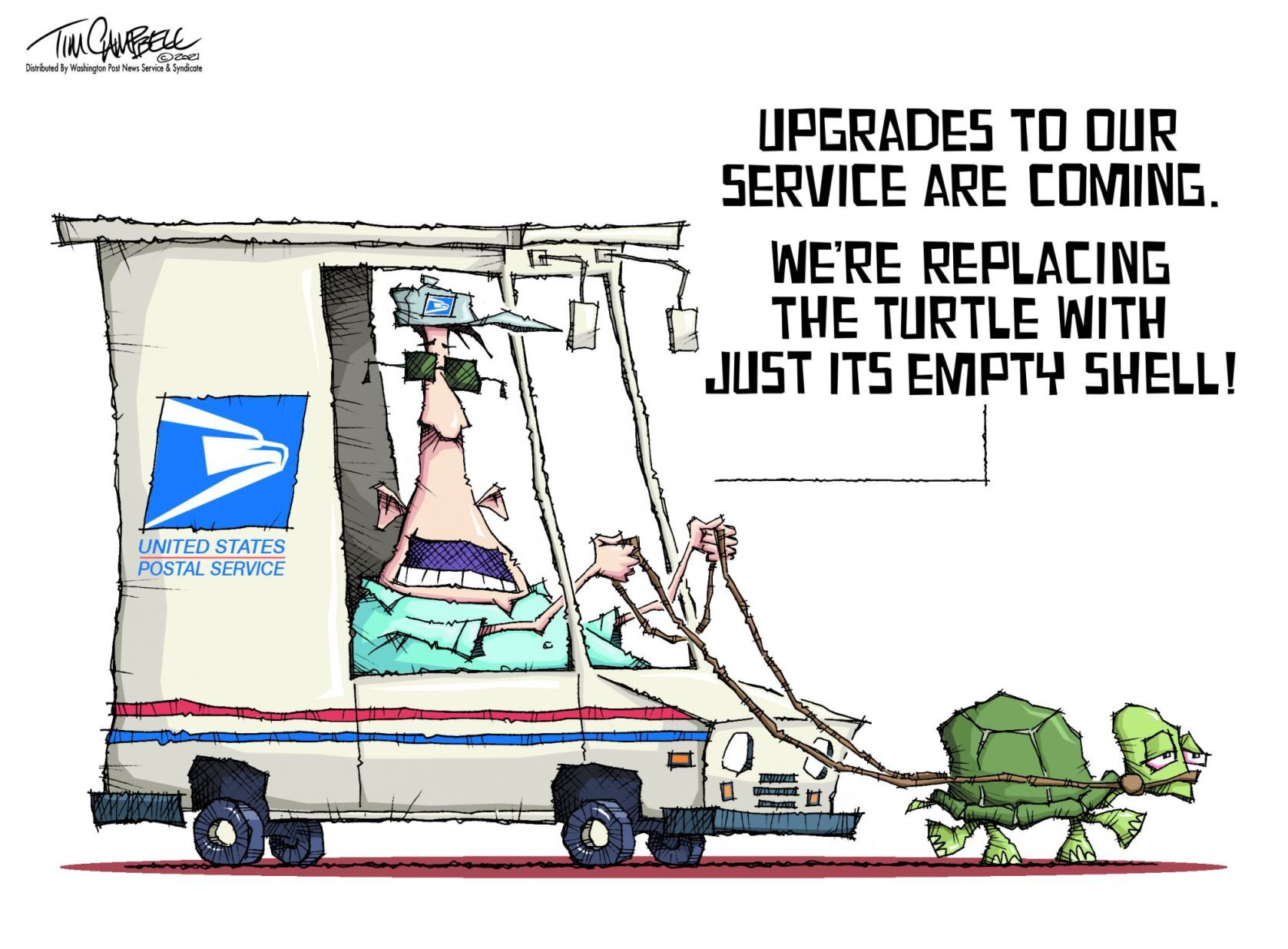 Tim Campbell cartoon